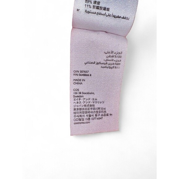 COS Orange Boxy Sweater Women’s Small Cotton Blend 3/4 Sleeve Ribbed Hem - Picture 4 of 8